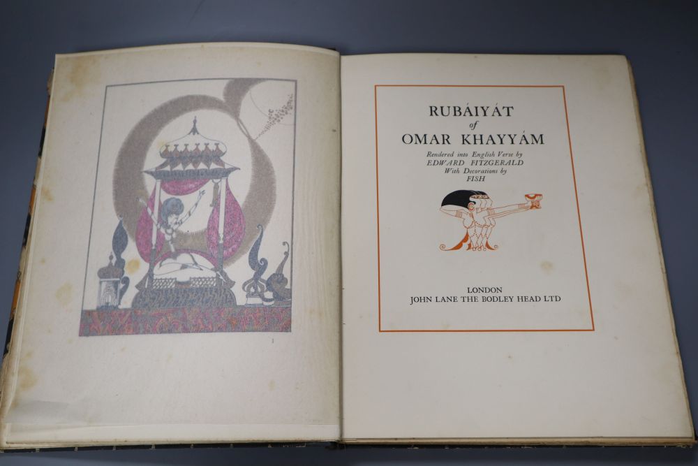 Khayyam, Omar - The Rubaiyat, translated by Edward Fitzgerald, illustrated by Anne Harriet Fish, 20 plates, John Lane & Bodley Head,